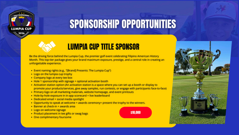 2026 Lumpia Cup Title Sponsorship Opportunity