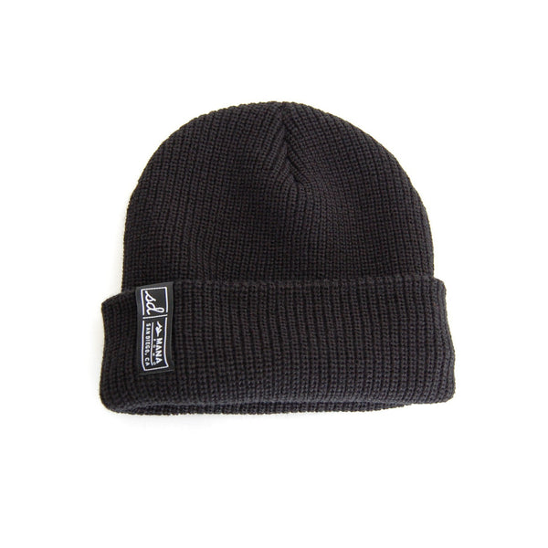2 IN 1 Cuffed & Slouchy Beanie - JET BLK